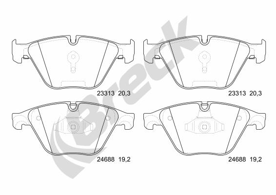 Set placute frana,frana disc 24688 00 551 10 BRECK